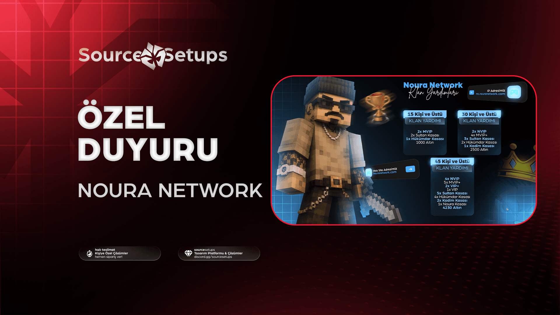 🌴・Noura Network・Özel Duyuru Tasarımı