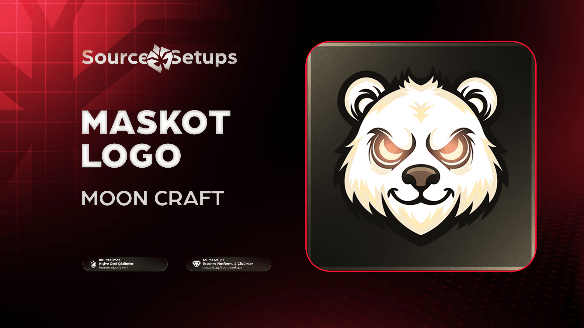🌴・Moon Craft ・Maskot Logo Tasarımı