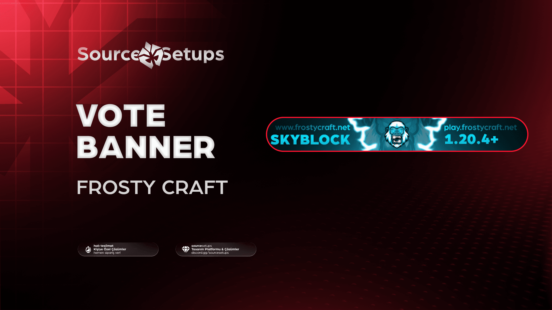 🌴・Frosty Craft ・Vote-Banner Tasarımı