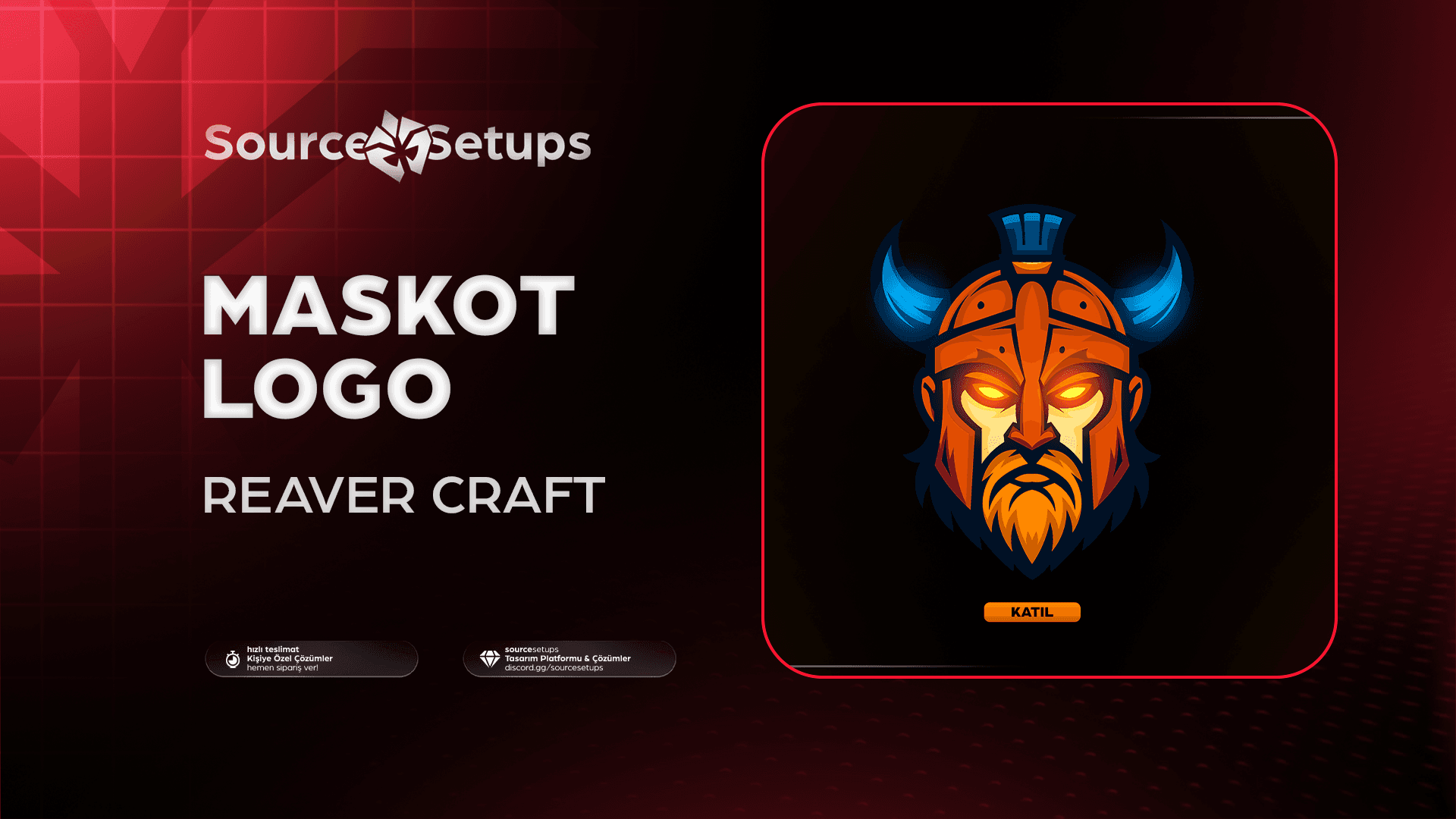 🌴・Reaver Craft ・Maskot Logo Tasarımı