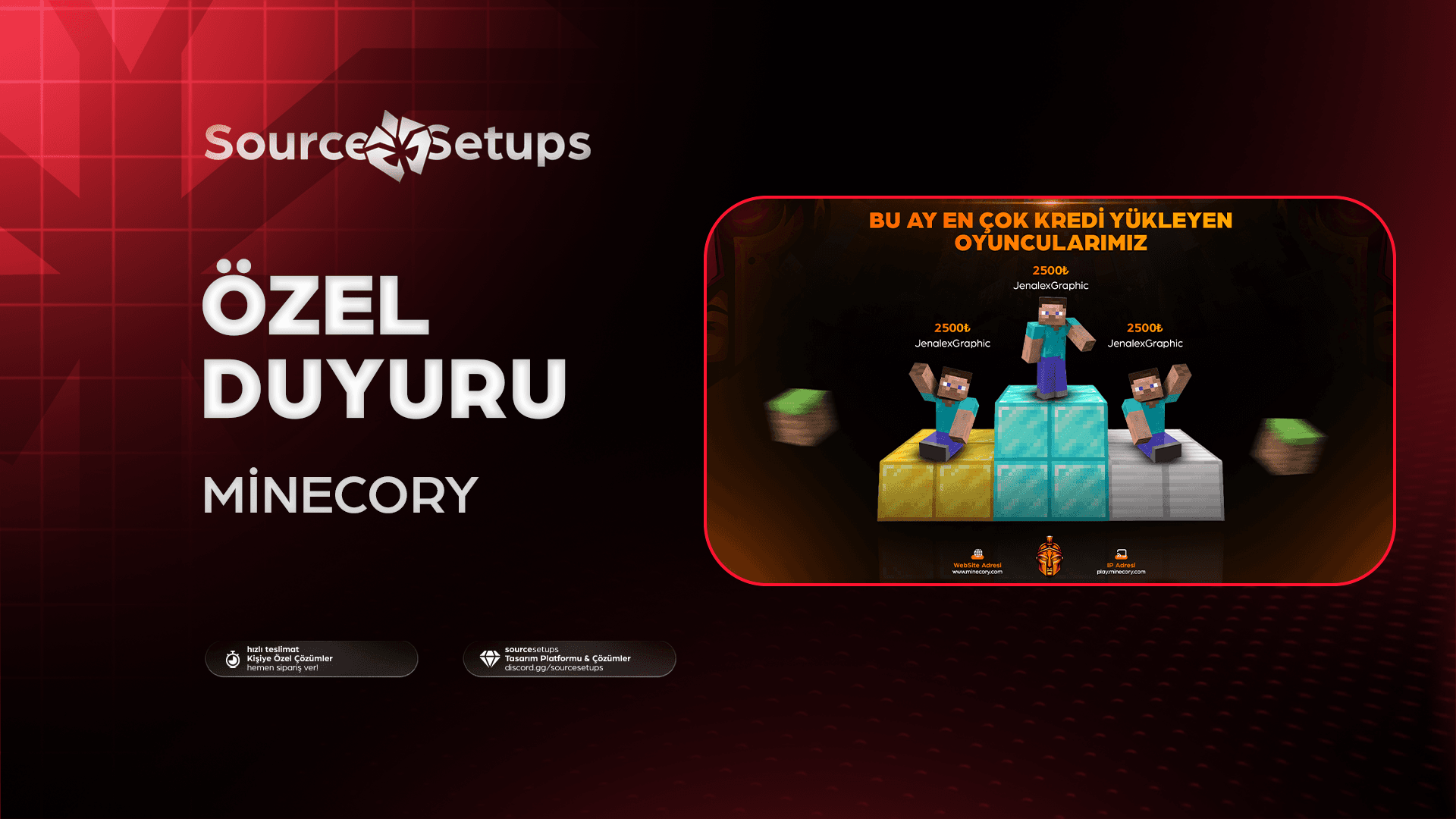 🌴・Minecory Network・Özel Duyuru Tasarımı