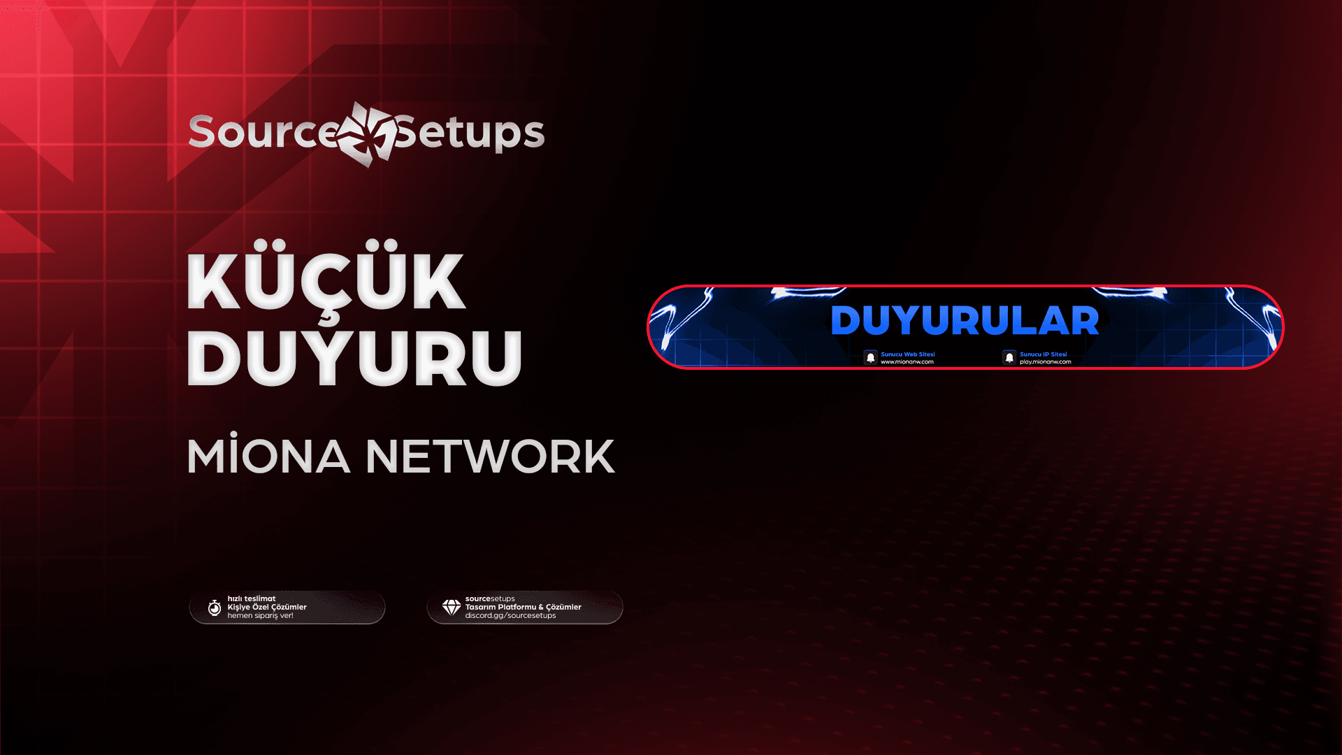 🌴・Miona Network・Küçük Duyuru Tasarımı・Duyurular