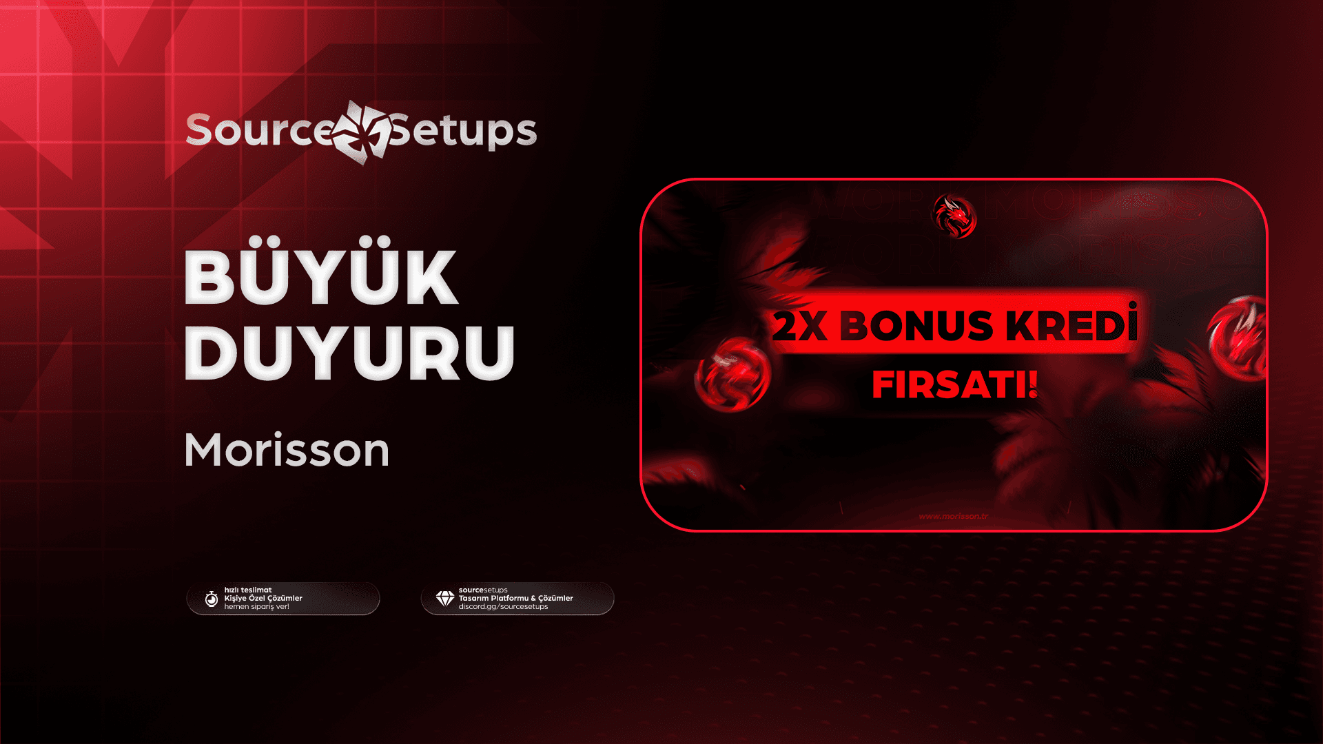 🌴・Morisson・Büyük Duyuru Tasarımı・2x Kredi Fırsatı