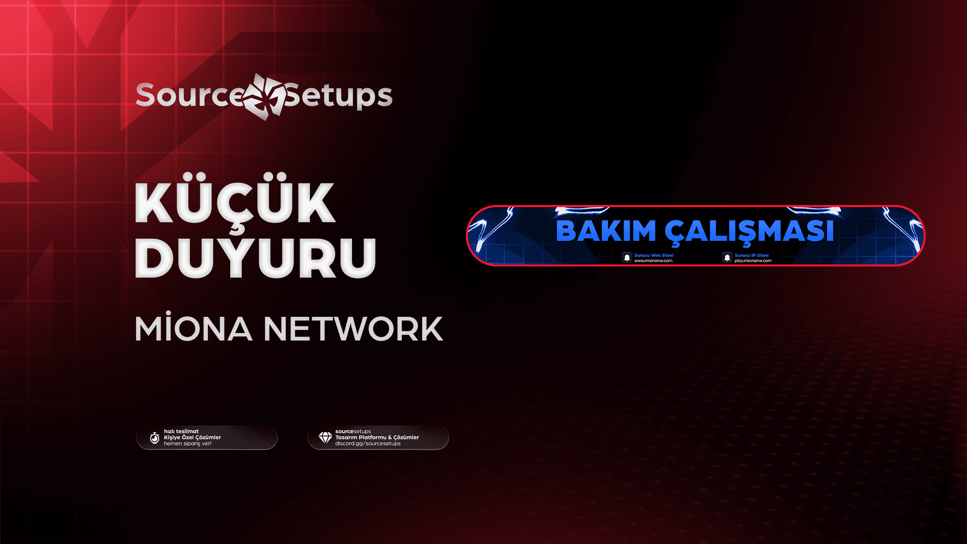 🌴・Miona Network・Küçük Duyuru Tasarımı・Bakım